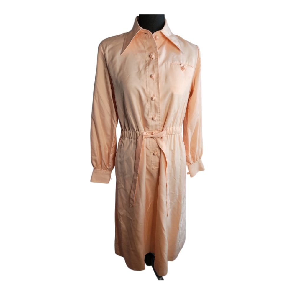 Demura Dress 100% Silk 8 Blush Coral Color